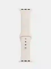 Серебряный ремешок, силиконовый, цветной, для Apple Watch, 38, 40, 42, 44, 45, 49 мм