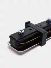 Белый коннектор I-образный JazzWay PTR CI-BL, накладной, шинопровод, черный