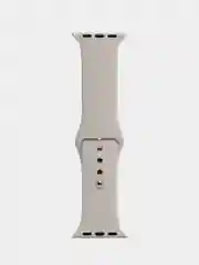 Серебряный ремешок, силиконовый, цветной, для Apple Watch, 38, 40, 42, 44, 45, 49 мм