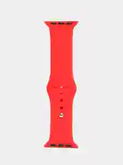 Красный ремешок, силиконовый, цветной, для Apple Watch, 38, 40, 42, 44, 45, 49 мм