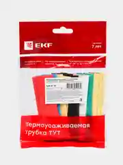 Набор трубок термоусадочных термоусадка ТУТ 7 цветов, 100 мм, EKF