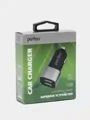 Автомобильное зарядное устройство с двумя разъемами USB Perfeo, 3.1 A, черный
