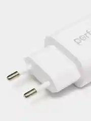 Белый сетевое зарядное устройство Perfeo с разъемом Type-C, 18 W, 2 цвета