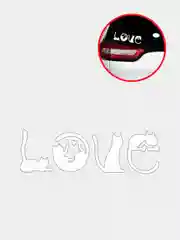 Белый наклейка на авто "Love"