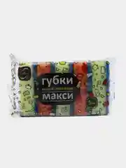 Алый губки хозяйственные для мытья посуды "Макси", 9,0 х 6,0 х 3,0 см, 5 штук
