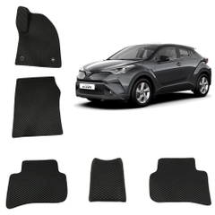 Автомобильные 3D-коврики EVA / ЕВА /ЭВА для Toyota C-HR 1 / Тойота Ц-ХР 1 поколение
