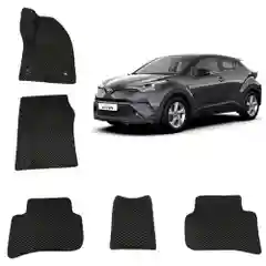 Автомобильные 3D-коврики EVA / ЕВА /ЭВА для Toyota C-HR 1 / Тойота Ц-ХР 1 поколение