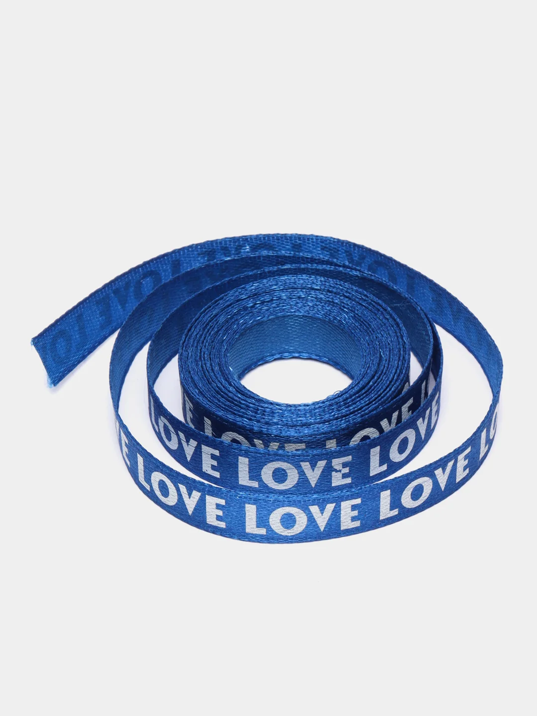 Синий атласная лента "Love", 10 мм
