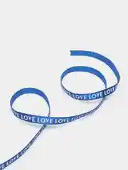 Синий атласная лента "Love", 10 мм