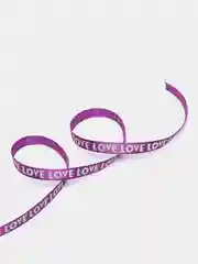 Фиолетовый атласная лента "Love", 10 мм