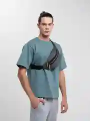 Серый поясная сумка