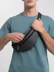 Серый поясная сумка