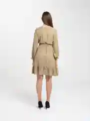 Приглушённый хаки платье женское вечернее