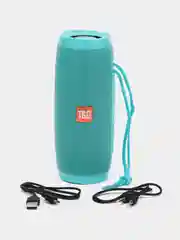 Зеленый портативная Bluetooth-колонка TG 157, с радио и светомузыкой, беспроводная
