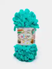 Бирюзовый пряжа Alize Puffy 100% Микрополиэстер 100г 9м (Часть2)
