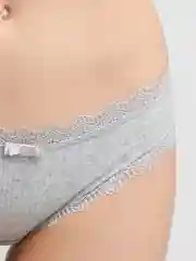 Серый женские трусы слипы, хлопковые
