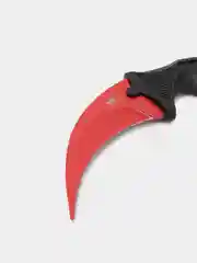 Бордовый нож-керамбит с чехлом, металлический, CS GO