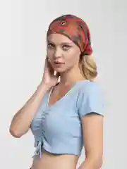 Красный бандана LERAY ШАЙН из шифона, на резинке, женская