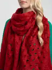 Красный шарф-палантин