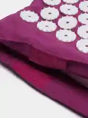 Фиолетовый массажный акупунктурный коврик с валиком, игольчатый