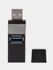 Черный разветвитель на 3 порта USB 3.0,  USB 2.0 HUB