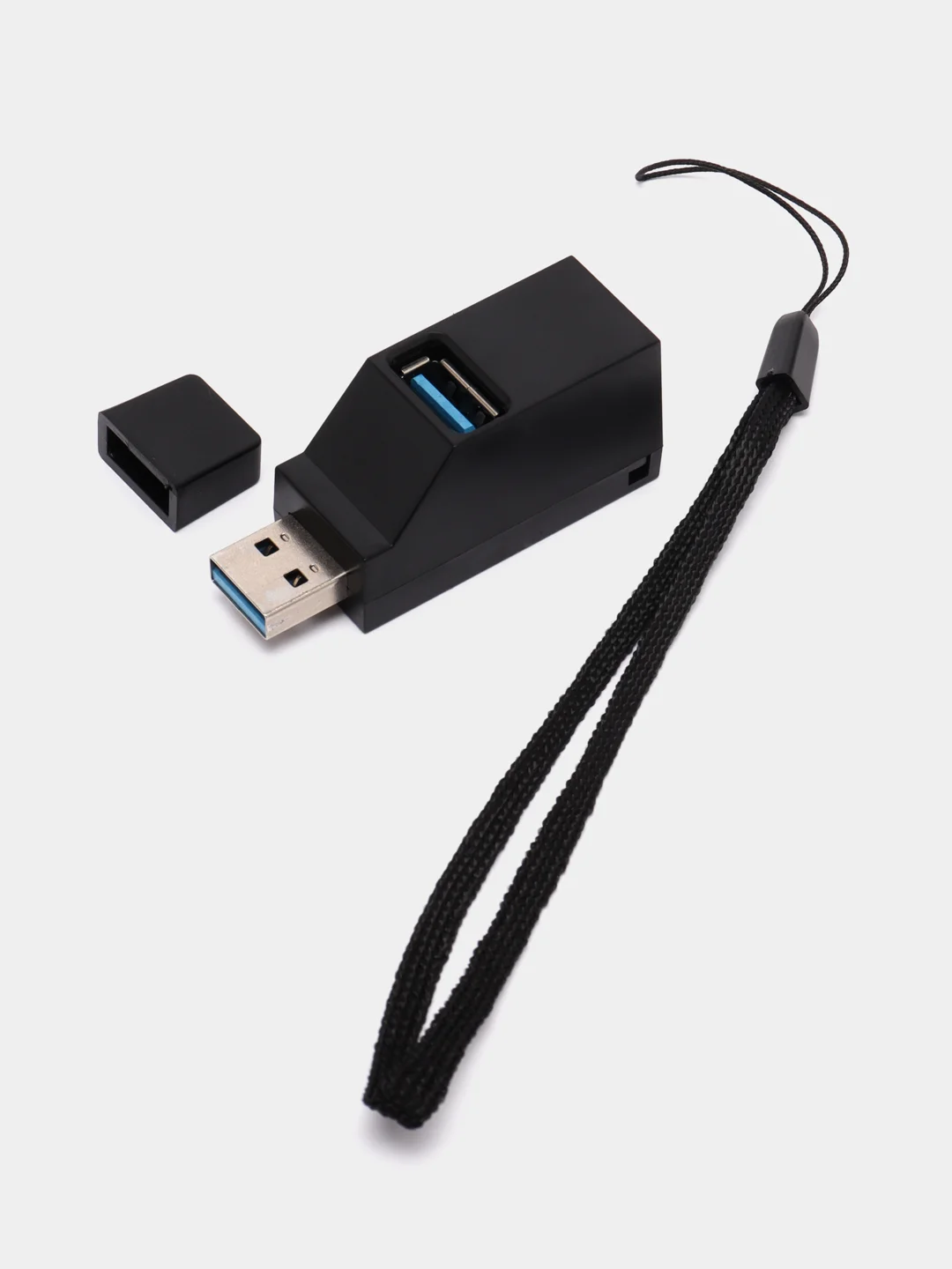 Черный разветвитель на 3 порта USB 3.0,  USB 2.0 HUB
