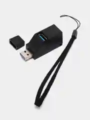 Черный разветвитель на 3 порта USB 3.0,  USB 2.0 HUB