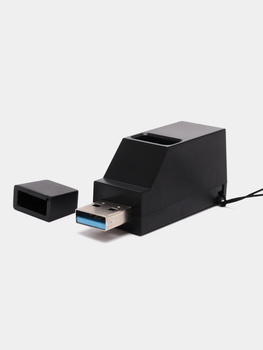 Черный разветвитель на 3 порта USB 3.0,  USB 2.0 HUB