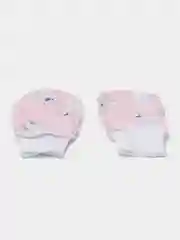 Коралловый меланж царапки - рукавички для новорождённых