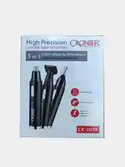 Черный триммер Cronier CR-305K 3в1 / Электробритва для бороды носа бровей ушей окантовки