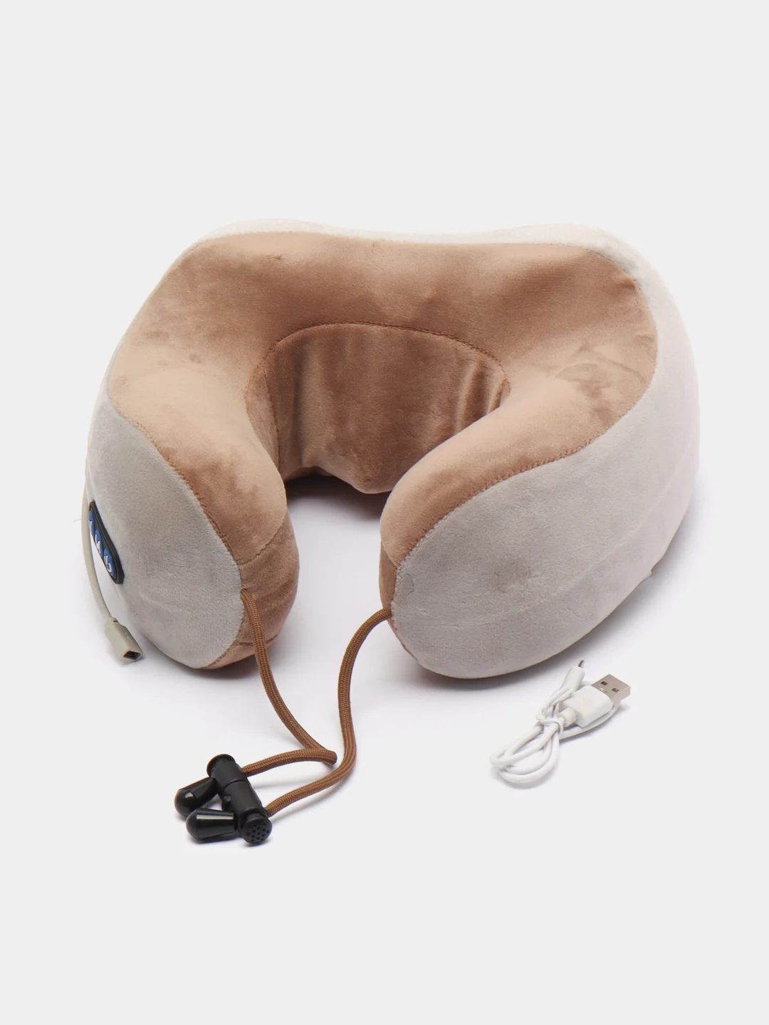 Коричневый массажная подушка для шеи U-Shaped Massage Pillow, туристическая