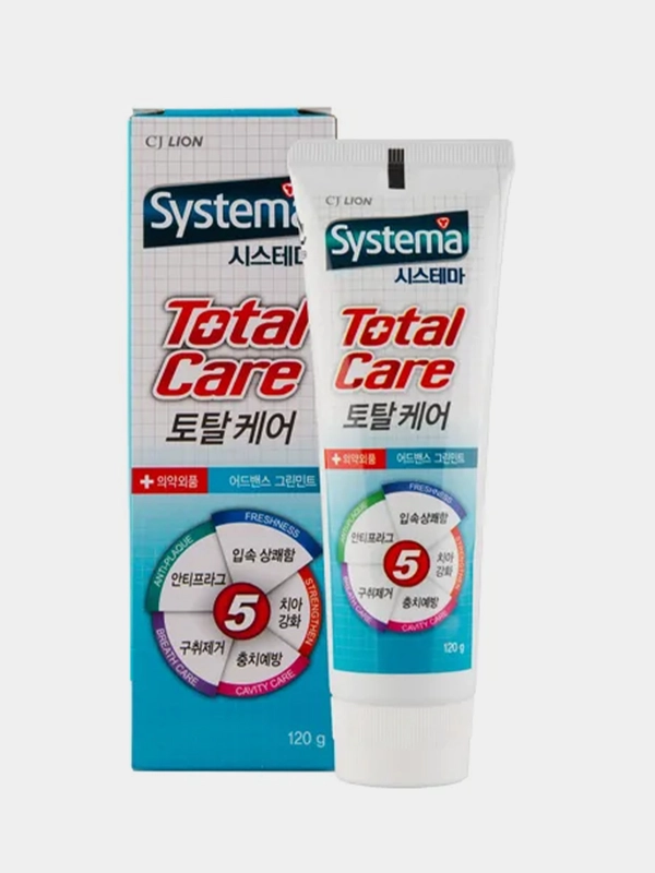 LION Systema Total Care Зубная паста с зелёной мятой для длительной свежести/зубная паста