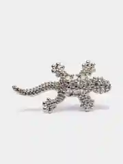 Кремовый микросерьга ( пирсинг ) "Silver" со стержнем из нержавеющей стали