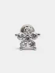 Голубой микросерьга ( пирсинг ) "Silver" со стержнем из нержавеющей стали