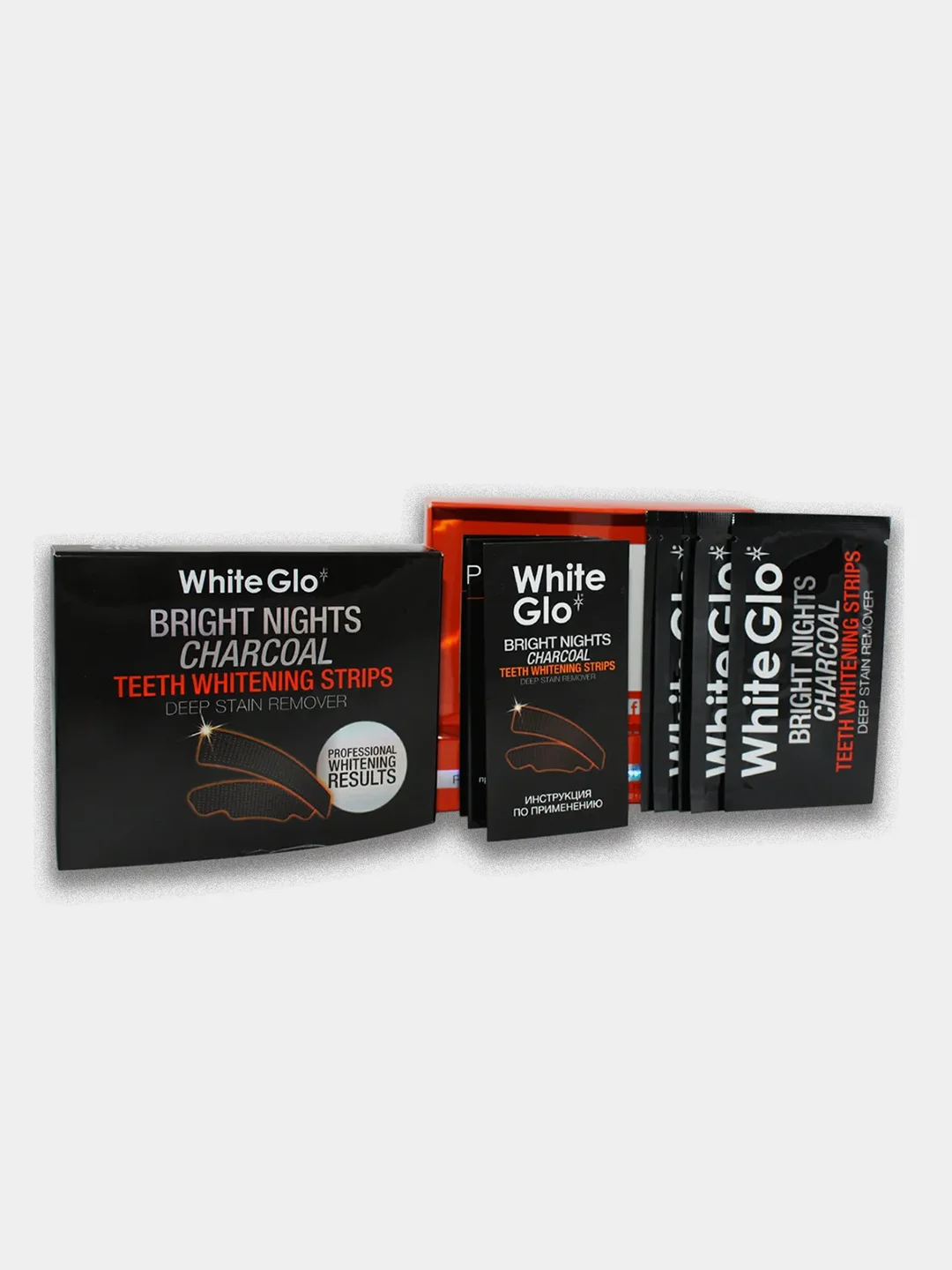 Отбеливающие полоски Вайт Гло Bright Nights Charcoal № 5