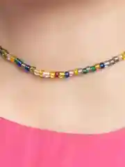 Прозрачный чокер на шею из бисера
