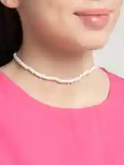 Белый чокер на шею из бисера