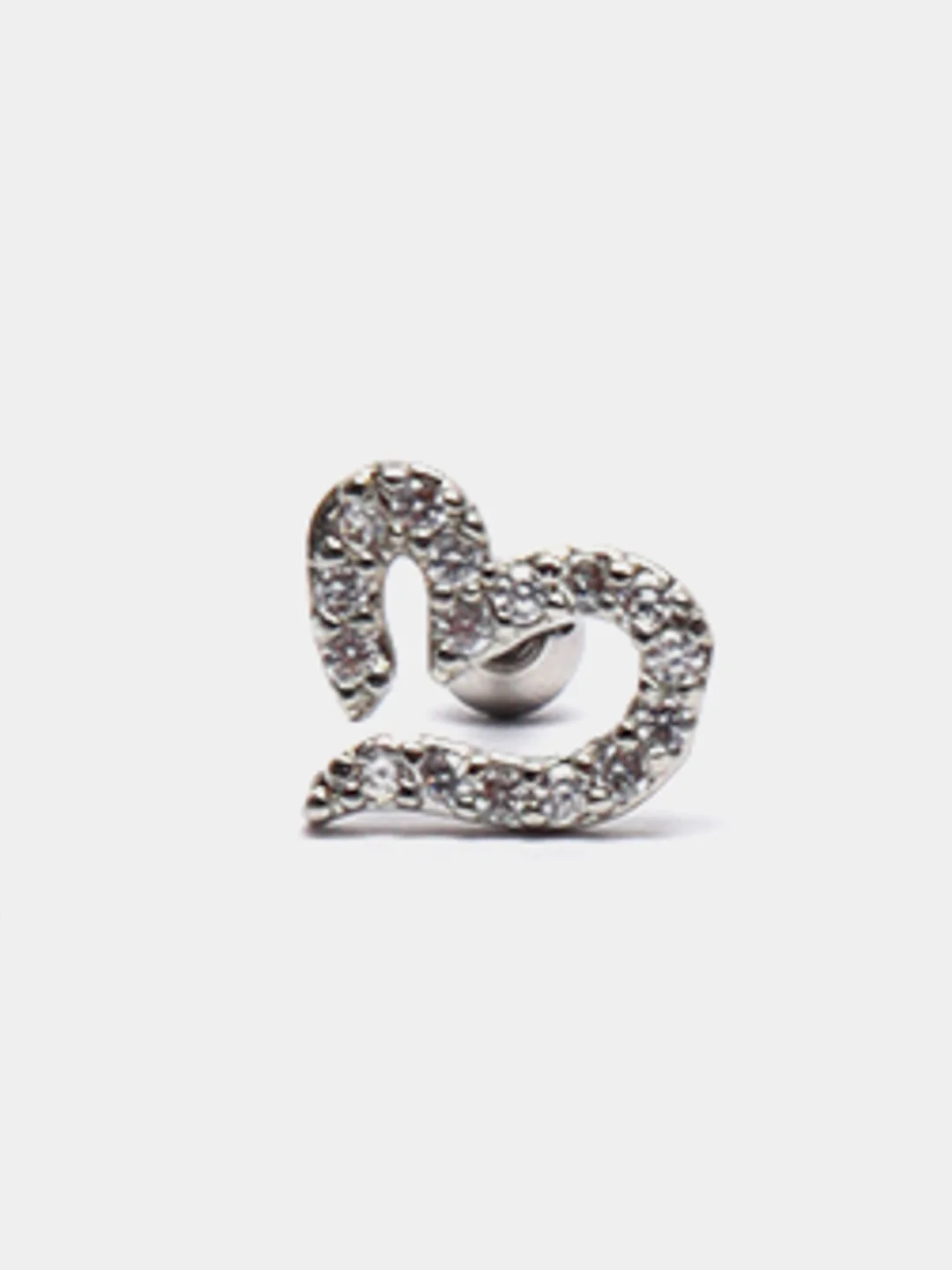 Конфетный микросерьга ( пирсинг ) "Silver" со стержнем из нержавеющей стали