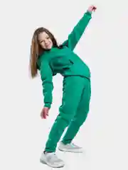 Лесной зеленый костюм спортивный детский утепленный