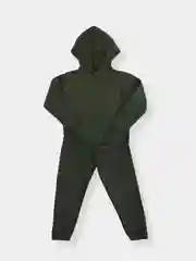 Зеленый костюм спортивный детский утепленный
