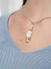 Лайм цепочка с подвеской "Бутылочка"