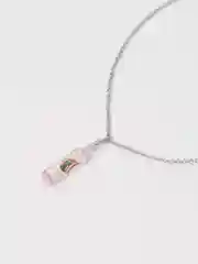 Розовый цепочка с подвеской "Бутылочка"