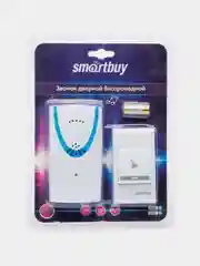 Звонок дверной беспроводной, с кнопкой, белый SmartBuy SBE-11-1-32, 32 мелодий звонка
