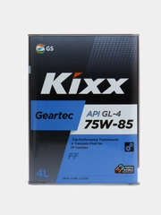 Масло трансмиссионное Kixx Geartec, полусинтетическое, FF GL-4, 75W-85, 4 л