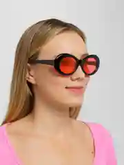 Бирюзовый женские очки, солнцезащитные, круглые