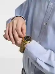Золотой часы мужские, классические, с коробкой