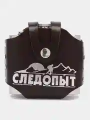 Фляжка Freezly, в кожаном чехле