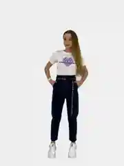 Джинсы женские, темно-синие, с поясом