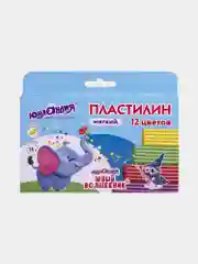 Пластилин мягкий ЮНЛАНДИЯ "ЮНЫЙ ВОЛШЕБНИК", стек, 12 цветов 180 г