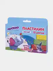 Пластилин мягкий ЮНЛАНДИЯ "ЮНЫЙ ВОЛШЕБНИК", стек, 12 цветов 180 г